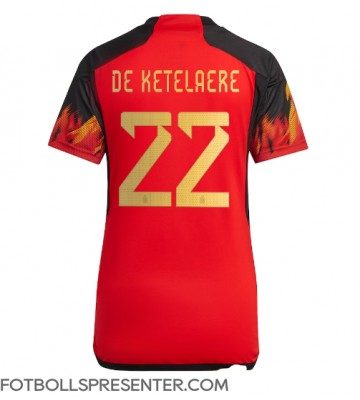 Belgien Charles De Ketelaere #22 Hemma Matchtröja Dam VM 2022 Kortärmad